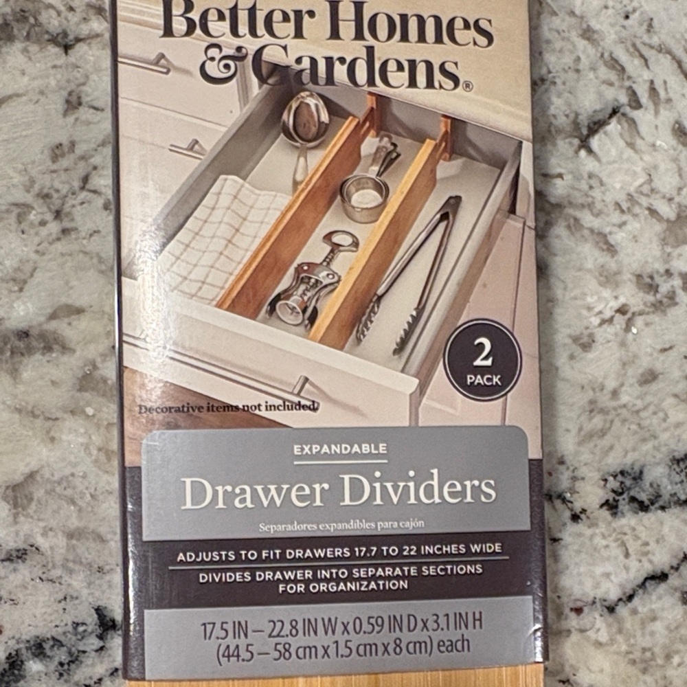 Better Homes And Gardens Expandable Drawer Dividers - Brown